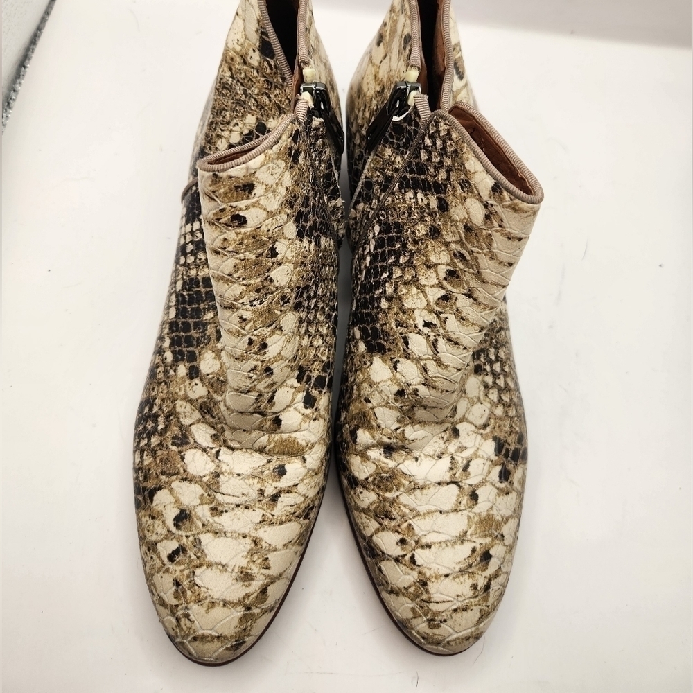 Sam Edelman Python Heeled Booties. Size 7 - image 8